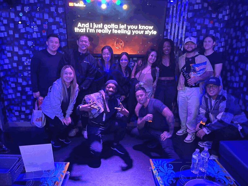 Friends having fun at Maxim Karaoke